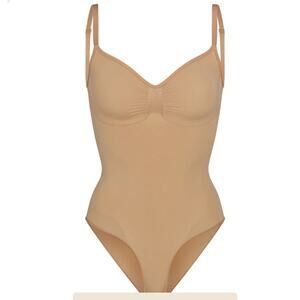 SEAMLESS SCULPT BRIEF BODYSUIT | OCHRE - OCHRE / XS